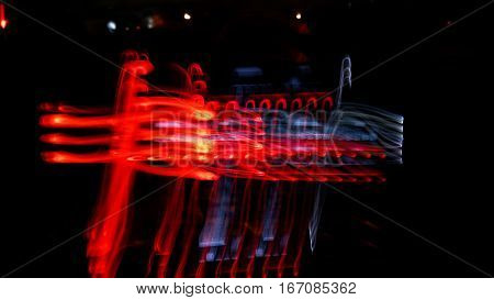 Night lights on street Astir ,Abstract texture