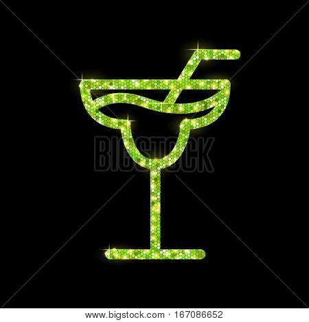Vector illustration of cocktail flat icon design. Margarita