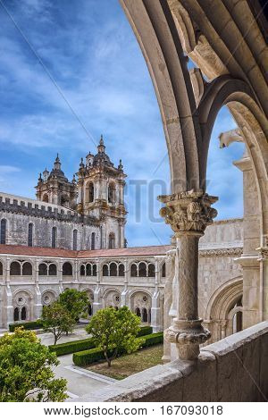 Alcobaca monastery (Mosteiro de Santa Maria de Alcobaca) is a Mediaeval Roman Catholic Monastery, Alcobaca, Portugal