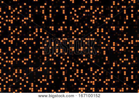 Perspective Surfaces With Random Glowing Tiles