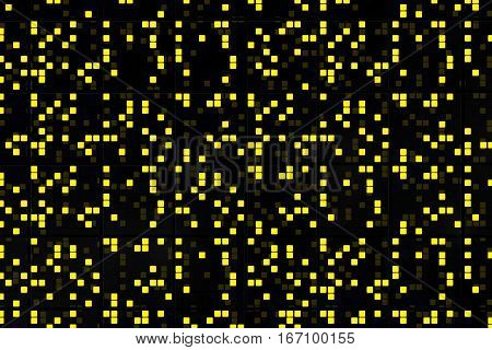 Perspective Surfaces With Random Glowing Tiles