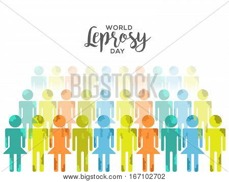 Creative concept illustration of world leprosy day background