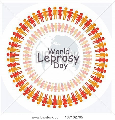 Creative concept illustration of world leprosy day background