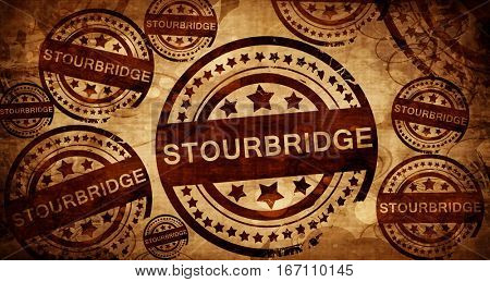 Stourbridge, vintage stamp on paper background