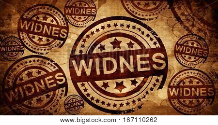 Widnes, vintage stamp on paper background