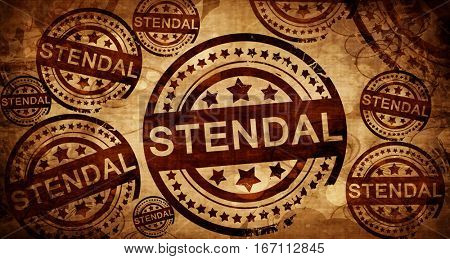 Stendal, vintage stamp on paper background