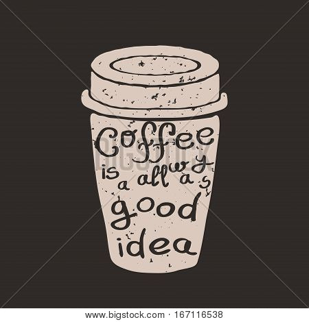 Hand Drawn Coffee Cup Isolated Vector illustration