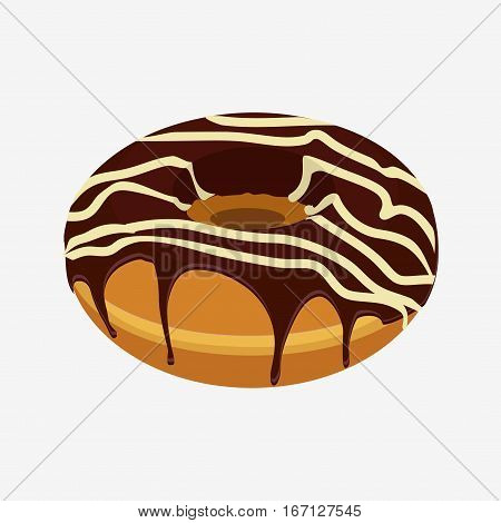 Donut With Sprinkles Isolated On White Background