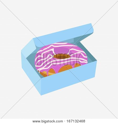 Donut With Sprinkles Isolated On White Background