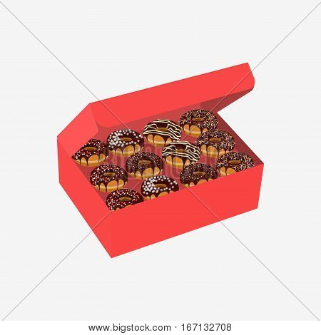 Donut With Sprinkles Isolated On White Background