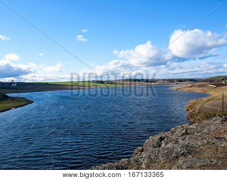 Landscape summer lake. Russia, Middle Ural. nobody
