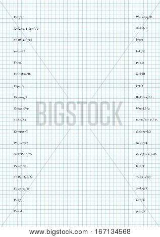The formulas theorems and axioms on the notebook sheet in the box. Space for your text