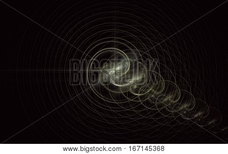 a fractal with colorful and concentric circles