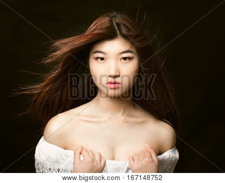 Beautiful asian woman. art photo portrait girl
