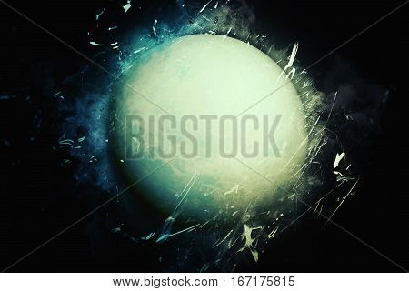 Planet Art - Uranus. Elements Of This Image Furnished By Nasa