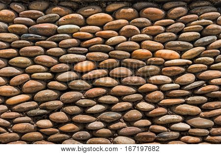 Background texture of stone wall stacking layer