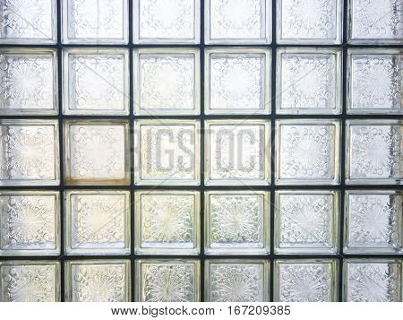 pattern of glass block wall, glass block wall background