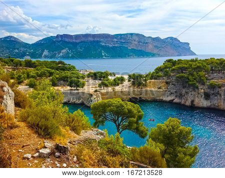 Calanque between Marseille and Cassis Provence France