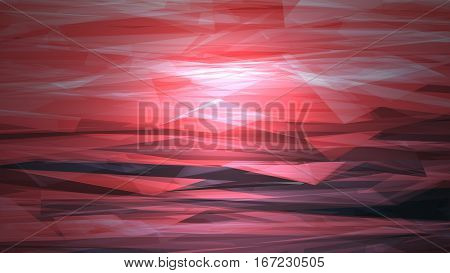 Abstract image, red abstract landscape for design element and web background