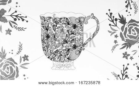 Coloring Pages For Adults,tea