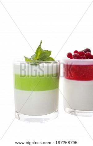 Panna cotta (cooked cream) is an Italian dessert of sweetened cream thickened with gelatin and molded. The cream may be aromatized with rum coffee vanilla or other flavorings.