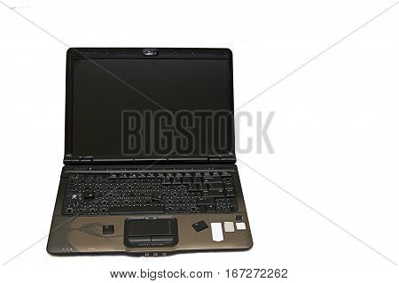 Laptop broken and missing almost all keys on keyboard.