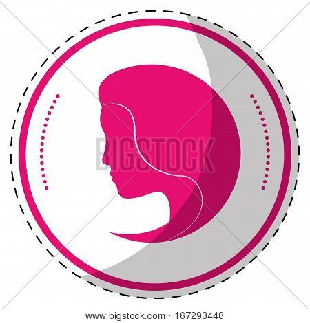 Fucsia symbol feminist defense image, vector illustration design