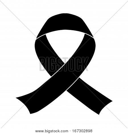black breast cancer ribon image design icon