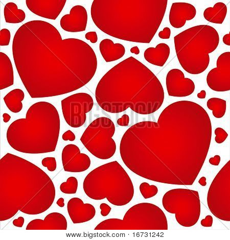 Heart seamless background - vector pattern for continuous replicate.