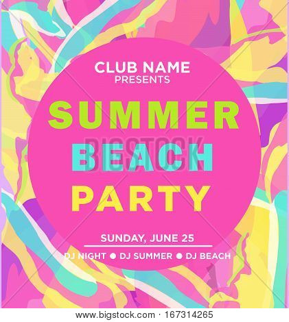 Web Banner Or Print Poster For Summer Beach Party