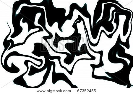 Black and white abstract background. Monochrome digital illustration in free hand drawing style. Black and white ornament. Black ink on white paper abstraction for backdrop web design card template