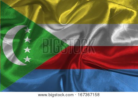 Comoros flag ,3D Comoros national flag 3D illustration symbol.
