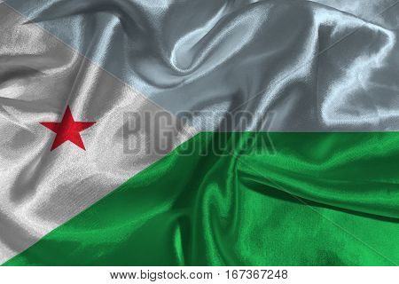 Djibouti flag ,3D Djibouti national flag 3D illustration symbol.