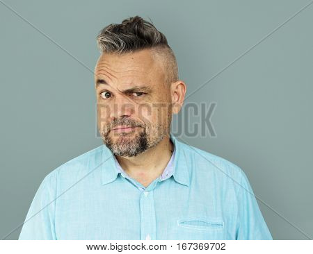 Man Squint Eye Curious Sucpicioius Squinting