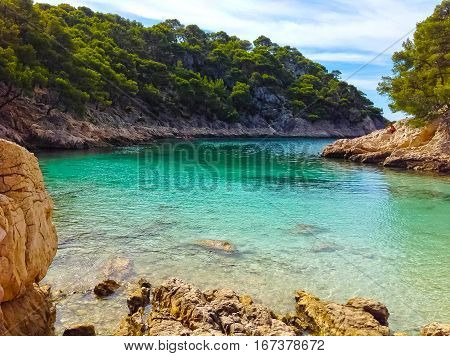 Calanque Between Marseille And Cassis, Provence, France