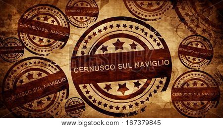 Cernusco sul naviglio, vintage stamp on paper background