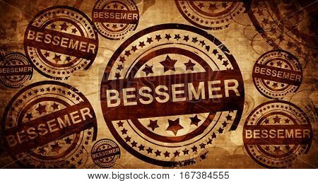 bessemer, vintage stamp on paper background