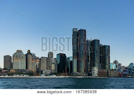 Sydney Cbd Cityscape With Barangaroo Buildings