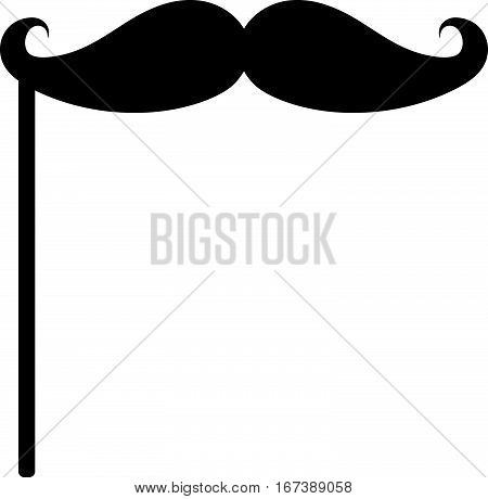 Black mustach on the wand for a holiday and festival..