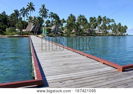 Landscape Of A Tropical Resort In Fiji