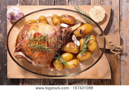 roasted lamb leg for easter day