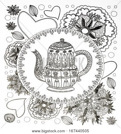 Coloring Pages For Adults,tea
