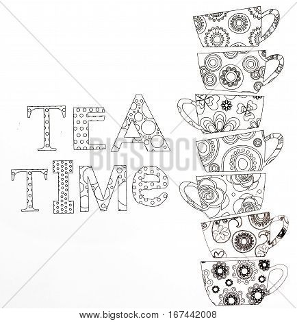 Coloring Pages For Adults,tea