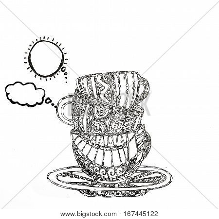 Coloring Pages For Adults,tea
