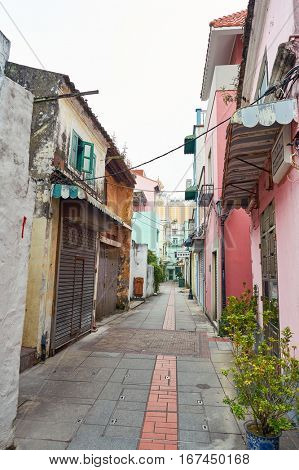 MACAO - CIRCA FEBRUARY, 2016: Macao at daytime. Macao is an autonomous territory on the western side of the Pearl River Delta in East Asia. 