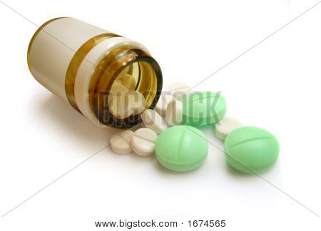 Tas de pilules, Flack. Médecine, santé, pharmacie