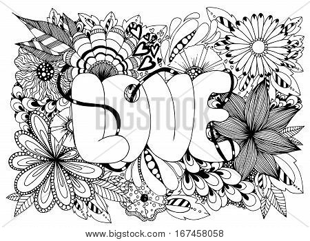 Zentangle stylized vector illustration. Ornate. Zen art