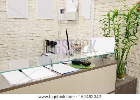 Interior of a reception