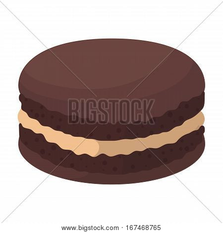 Chocolate biscuit icon in cartoon design isolated on white background. Chocolate desserts symbol stock vector illustration.
