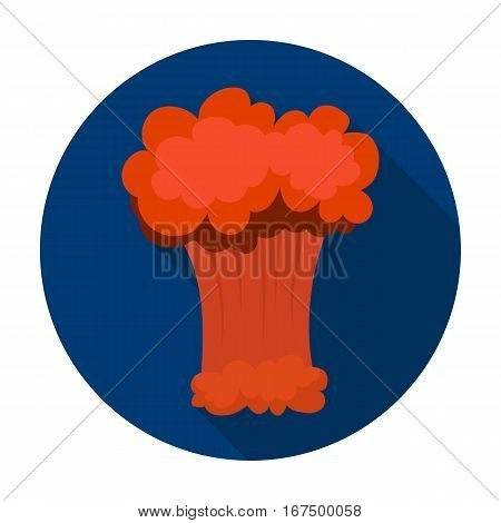 Nuclear explosion icon in flat design isolated on white background. Explosions symbol stock vector illustration.